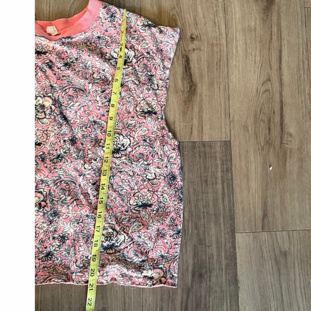 Free People FP Movement Poppy Dreams Tee | Floral Top | Coral Pink | Size S - Picture 8 of 9